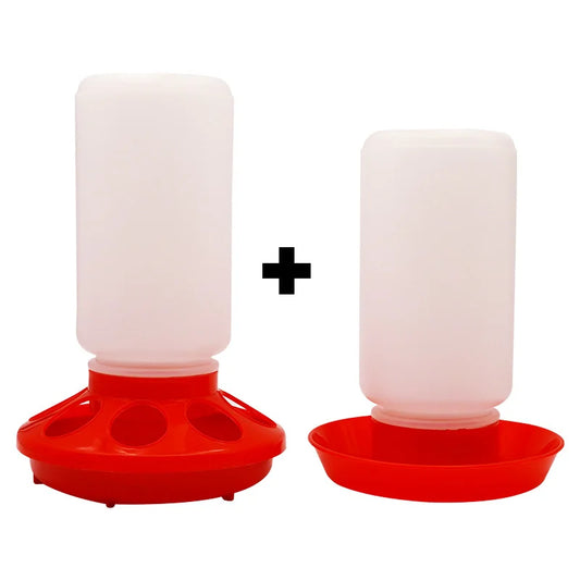 Baromfi, csibe etető és itató vízadagoló, automata, kistestű baromfinak, itató- etetővödör tartály 1L