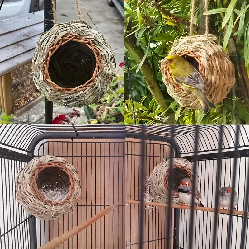 Madárház Természetes Nádanyagból 13cm átmérővel