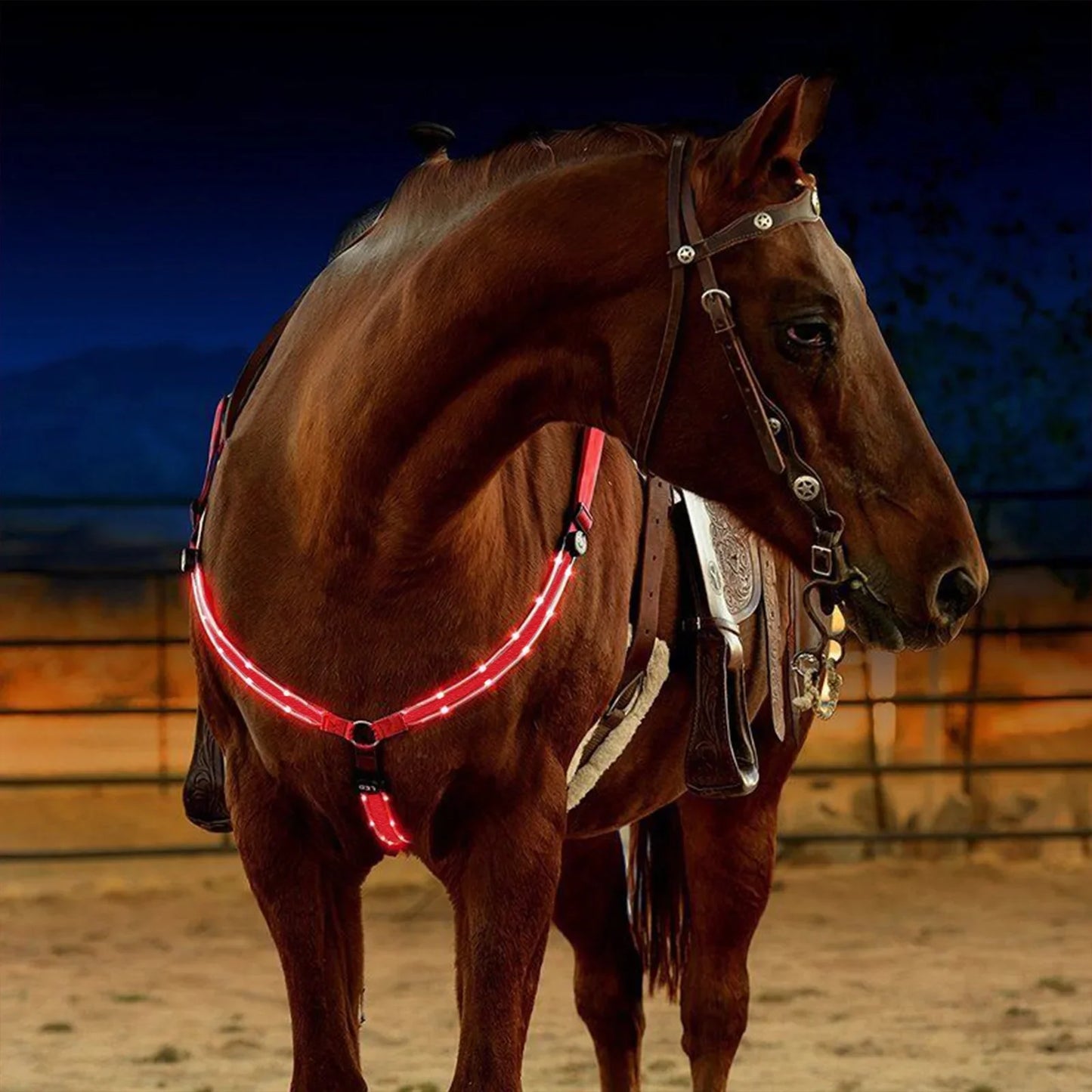 🐎 LED-es Lovas Fényvisszaverő Szett – Stílus és biztonság egyben minden évszakban