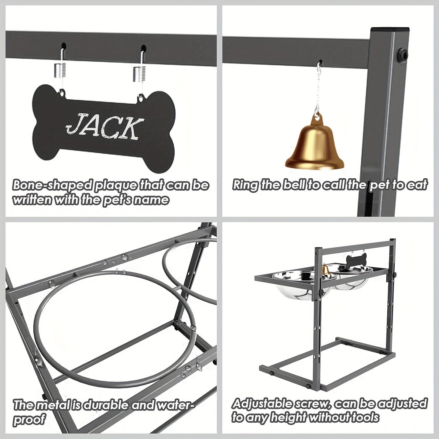 🐾 Elevated Dog Bowls for Large Dogs – Állítható magasságú etetőtál nagytestű kutyáknak