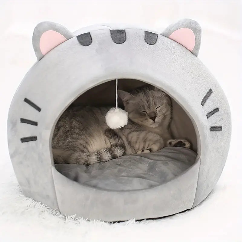 Cozy Cat Bed: Warm Pet House, Kitten Cave, and Sleeping Bag