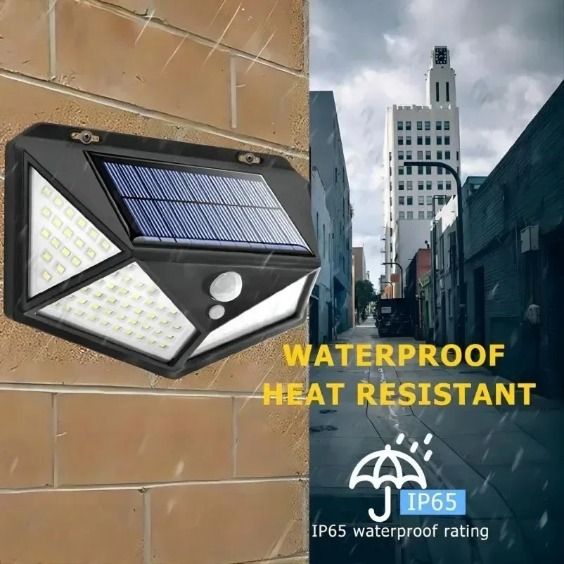 SolarGuard™ 100 LED-es Napelemes Mozgásérzékelős Lámpa
