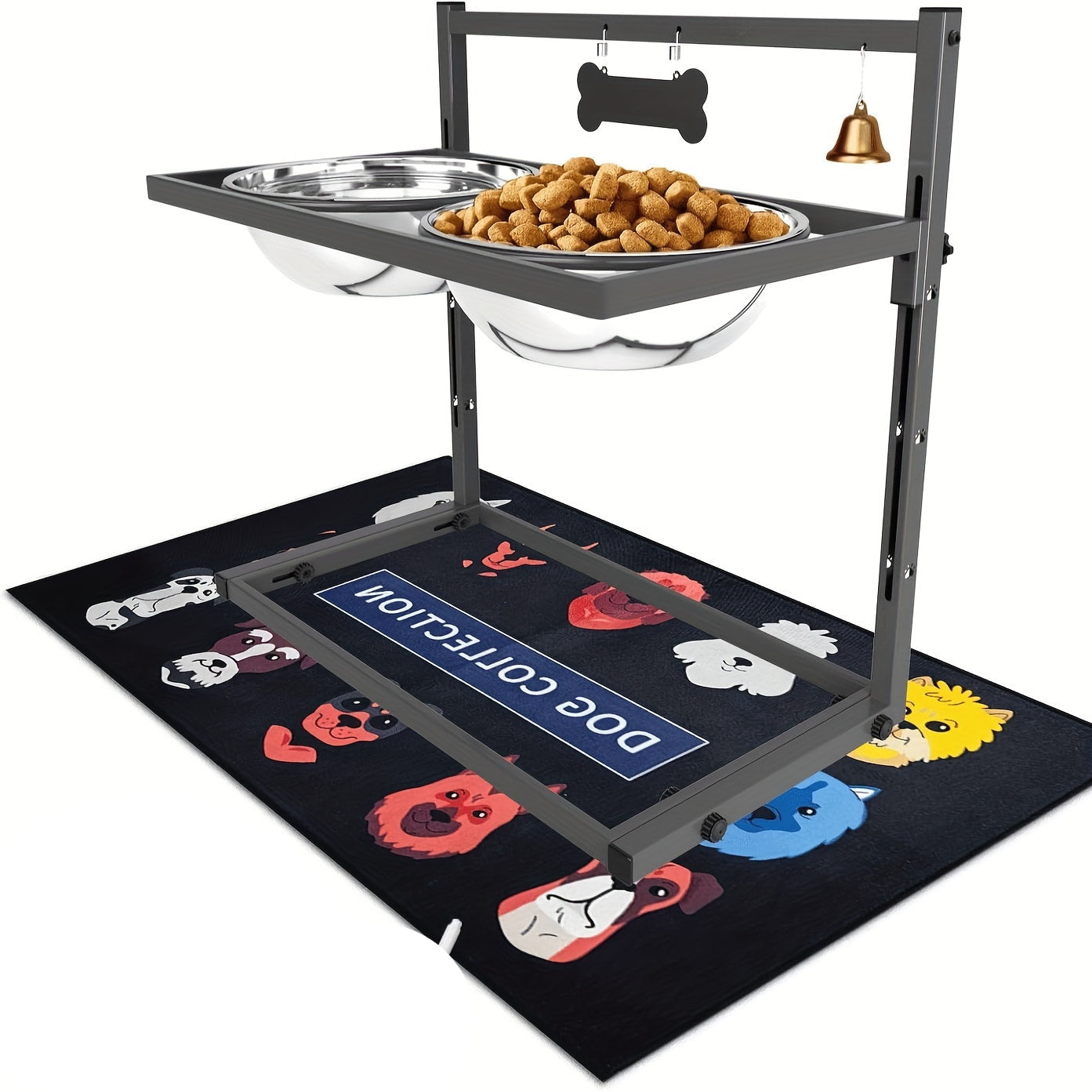 🐾 Elevated Dog Bowls for Large Dogs – Állítható magasságú etetőtál nagytestű kutyáknak