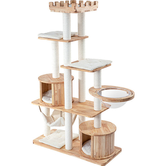 HONEYPOT CAT® MiaoZuo Premium Solid Wood Cat Tree 176CM #AG210316PRO-0
